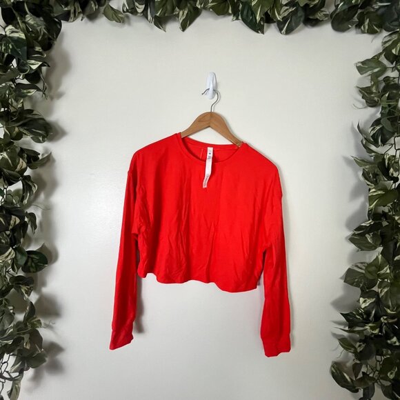 Lululemon Athletic Muscle Love Long Sleeve Shirt Autumn Red Women’s Size 4 - Picture 1 of 8